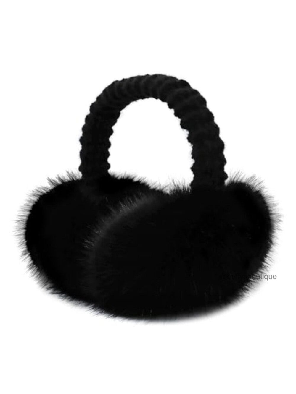 Faux Fur Foldable Winter Earmuffs Knitted Headband Ear Warmer
